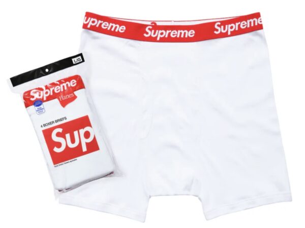 Supreme x Hanes Boxer Briefs White