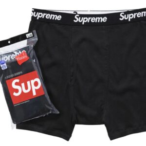 Supreme x Hanes Boxer Briefs Black