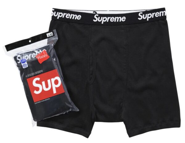 Supreme x Hanes Boxer Briefs Black