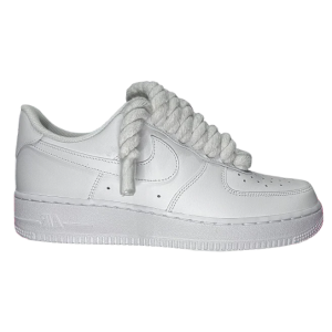 Air Force 1 White Low x White "Rope Laces"