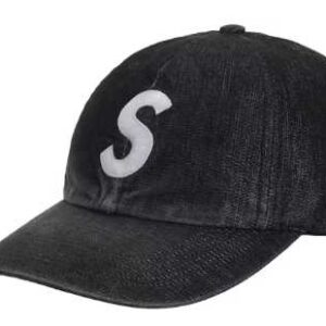 supreme cordura denim s logo 6-panel black czapka