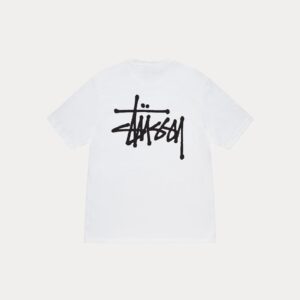 Koszulka stussy biała basic duże logo