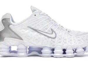 nike-shox-tl-white-metallic-silver-front: Przedni widok Nike Shox TL White Metallic Silver