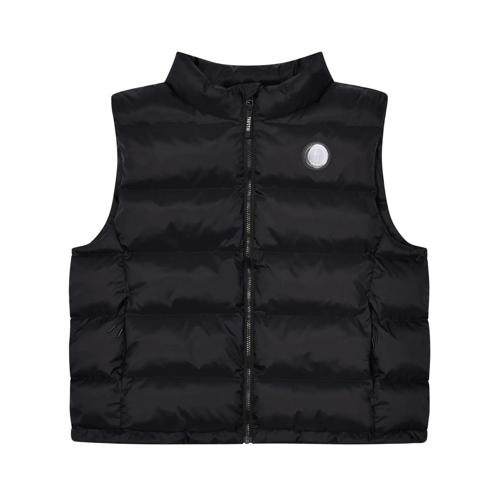 trapstar-arch-gilet-black-front: Przód bezrękawnika Trapstar arch Gilet Black