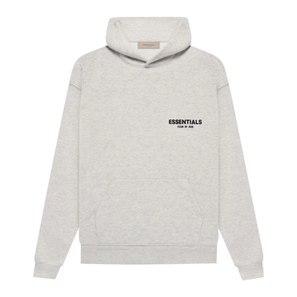fear-of-god-essentials-hoodie-light-oatmeal-front: Przód bluzy Fear of God Essentials Light Oatmeal