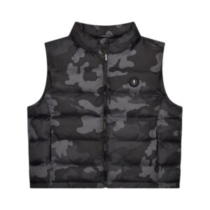 trapstar-gilet-grey-camo-front: Przód bezrękawnika Trapstar Foundation Gilet - Grey Camo