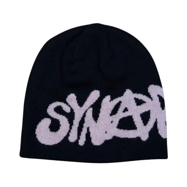 syna-world-central-cee-reversible-beanie-front: Przód czapki w wersji black