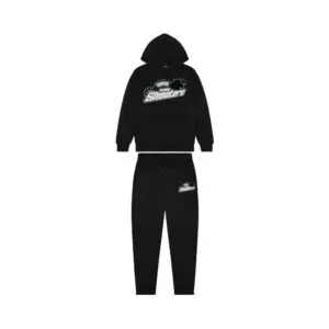 shooters-reflective-tracksuit-black-set: Kompletny zestaw dresu z bluzą i spodniami