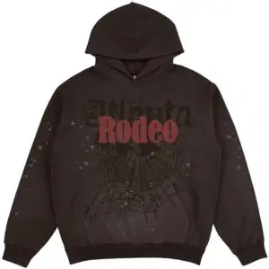 sp5der-travis-hoodie-brown-front: Przód bluzy z nadrukiem