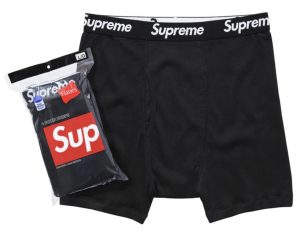 Supreme Hanes Boxer Briefs Black — opakowanie oryginalne