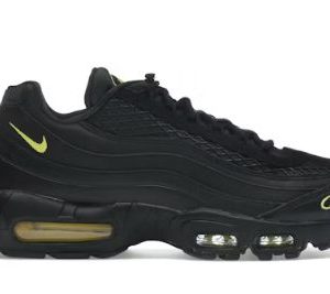 Nike Air Max 95 Corteiz Honey Black czarne sneakersy z żółtymi detalami widok z boku