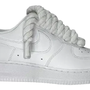 Air Force 1 White Low x White Rope Laces