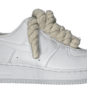Nike Air Force 1 White Beige Rope Lace