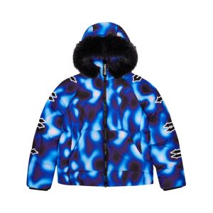 Trapstar Irongate Hooded Sleeve Puffer - Black/Blue