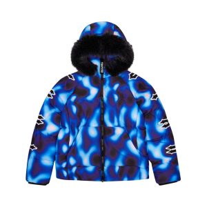 Trapstar Irongate Hooded Sleeve Puffer - Black/Blue