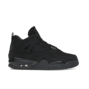 Air Jordan 4 Black Cat 2025 widok z boku buta