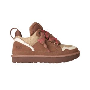 UGG Lowmel Rocky Oak zamszowe sneakersy w brązie widok z boku