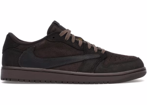 Air Jordan 1 Low Travis Scott Velvet Brown — widok z boku