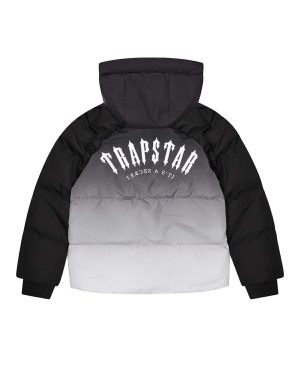 trapstar puffer AW23 Gradient black white widok z przodu