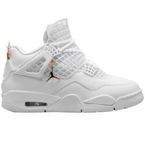 Air Jordan 4 Net White — profil boczny z rozszerzoną siatką