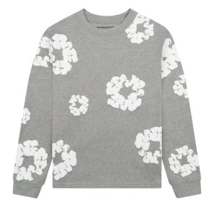 Główne: Denim Tears Long Sleeve Cotton Wreath Grey — widok z przodu