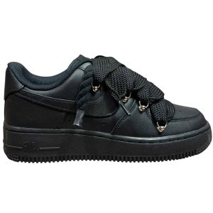 Nike Air Force 1 Low Rope Lanvin Black Laces — profil boczny custom