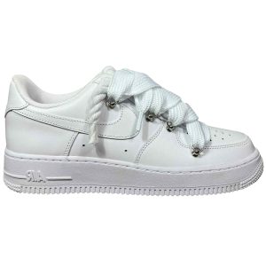 Nike Air Force 1 Low White Rope Laces Lanvin — profil boczny custom