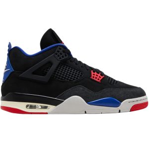 Air Jordan 4 Retro Rare Air — profil boczny z czarnym nubukiem