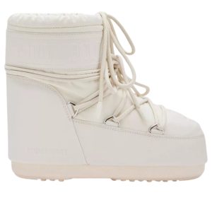 Moon Boot MB Icon Low Rubber Cream — beżowe śniegowce damskie z platformą