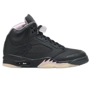 Air Jordan 5 Retro PSG Off Noir — widok z boku, ząbki i grafika PSG