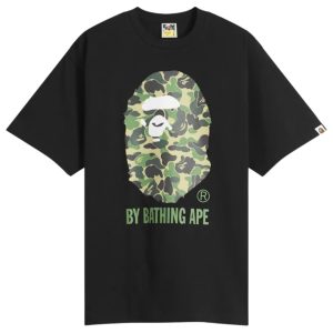 A Bathing Ape ABC Camo By Bathing Ape T-shirt Black/Green – przód koszulki