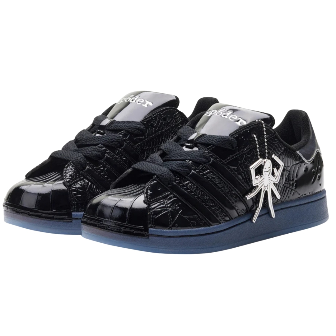 adidas x Sp5der Superstar Black – pajęczyna cholewka