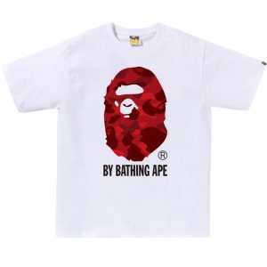 BAPE Color Camo By Bathing Ape Tee White/Red – przód koszulki